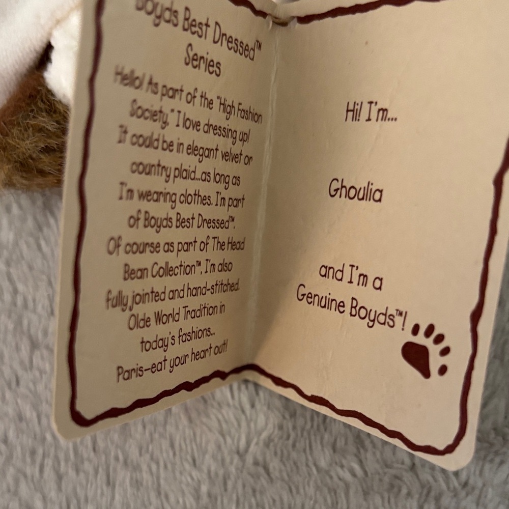 Boyds Halloween Ghost Peeker Bear Plush Ghoulia - Picture 7 of 7